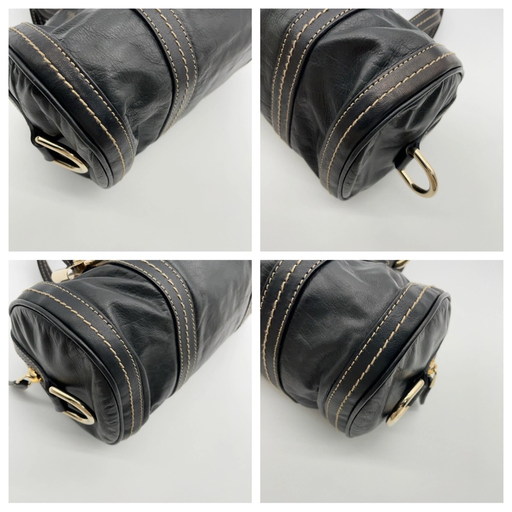 Gucci vintage Duchessa Black Leather mini Boston bag - Picture 4 of 16